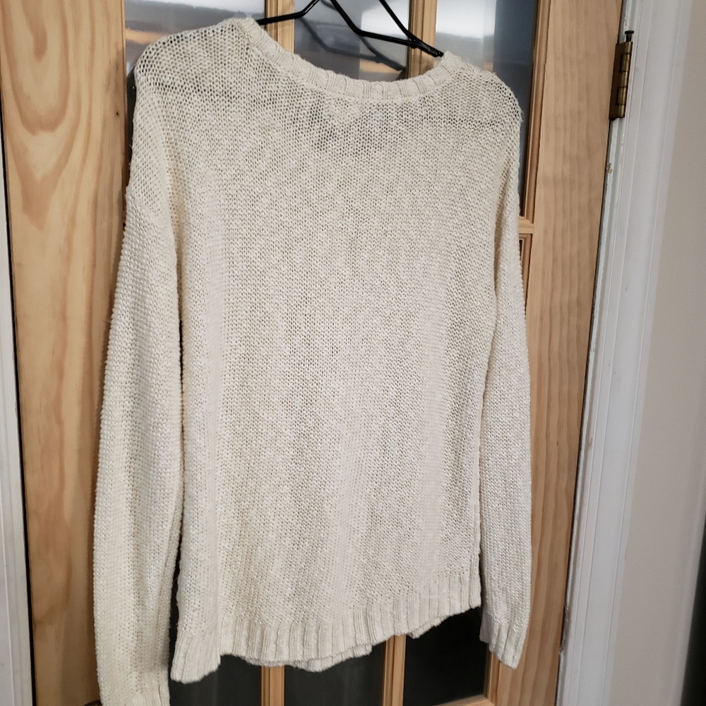 Mossimo L cable knit sweater cream/white - Picture 2 of 7